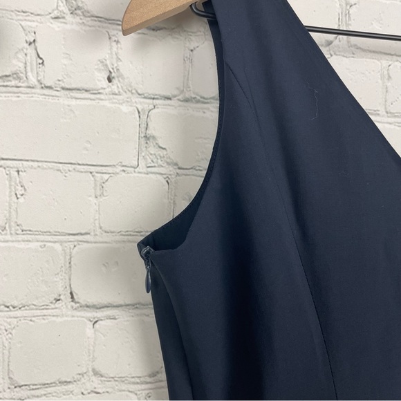 PIAZZA SEMPIONE Made in Italy Navy Blue Sleeveless Sheath Dress sz Italy 44/US 8 - Picture 4 of 7